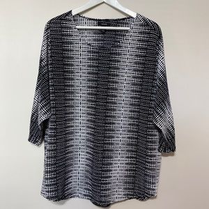 Alfani Black & White Tunic - Size M